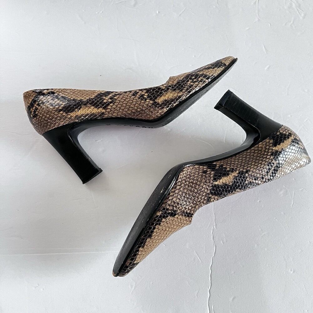 Lauren Ralph Lauren Women's Leather Pumps Heels Snakeskin Size 7AA